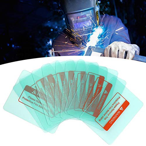Lente de casco de soldadura, 10 piezas Lente protectora de soldadura Lente de cubierta transparente de esquina redonda 116 x 90 mm / 4.6 x 3.5in para Máscara de capucha de casco de soldadura