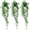 MAISITOO 3X Plantas Artificiales,Plantas Hiedra Artificial Decoración Interior y Exterior Plastico Macetas Pequeñas Decorativas Plantas Falsas Habitacion Modernos Decoracion Boda