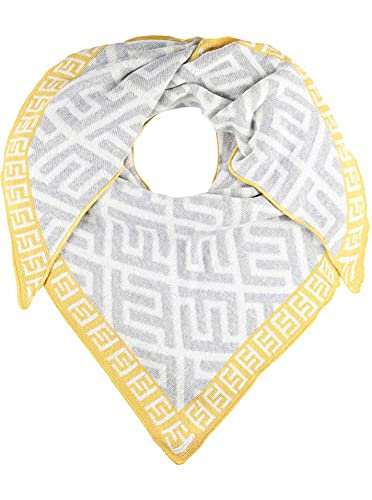Zwillingsherz Dreieckstuch Stola Schal mit Kaschmir und Wolle für Damen Mädchen Jungen Kinder - Hochwertiges Cashmere Halstuch im Labyrinth Muster Motiv - Damenschal für Sommer Herbst Winter