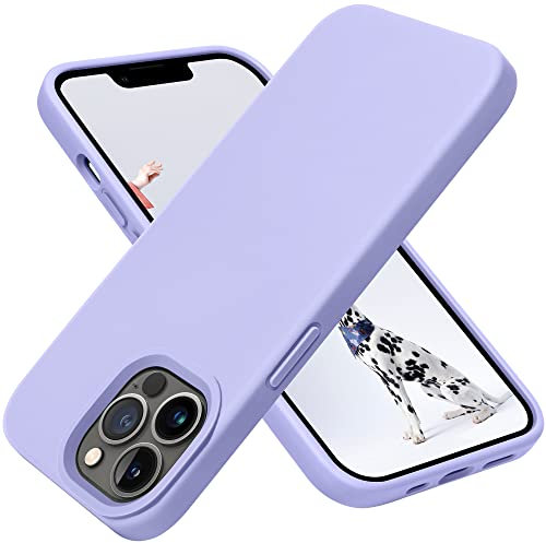 OTOFLY for iPhone 13 Pro Max Case [Compatible with MagSafe] Full-Body Silicone Shockproof Slim Thin Phone Case for iPhone 13 Pro Max 6.7 inch (Light Purple)