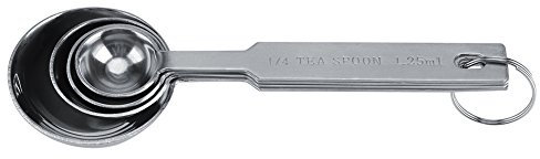 Cucchiai dosatori, cucchiaino con misure metriche e americane, set di 4 per regalo Misurazione di ingredienti secchi e liquidi