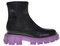 Love Moschino, JA24535G0FIEY, Stivaletto Donna , Nero/Viola, 36 EU