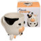 MIJOMA Upside-Down-Mug Kopfüber-Tasse – Lustiger Kaffeebecher aus Keramik – Umgedrehter Henkelbecher für Kaffee & Tee – 500 ml (Kuh)