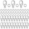 Sibba Curved 550Pcs Silver Lobster Clasp and Open Jump Ring Replacement Snap Hook for Jewellery Crafts Lanyard Clips DIY Choker Necklaces Bracelet Making Silver (Clasp: 12mm + Ring: 5mm)