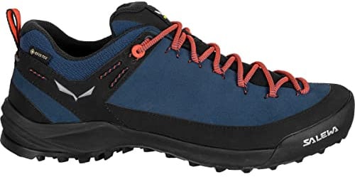SALEWA Wildfire Leather GTX M, Zapatillas de Senderismo, para Hombre, Dark Denim/Black, 43 EU
