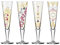Dekomiro Ritzenhoff Goldnacht Champus 4er Set 23+24+25+26 Set mit Glasreinigungstuch
