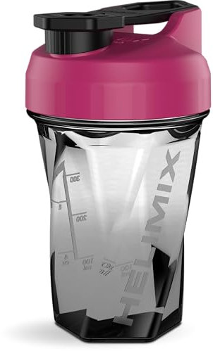 HELIMIX 2.0 Vortex Protein Shaker, 500 ml (20 oz) - Gourde Portable et Étanche pour Boissons Protéinées & Smoothies, Sans Bille, Compatible Lave-Vaisselle