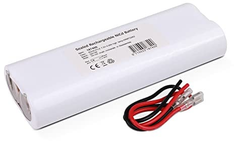 Bright Source 6 D Cell, 3+3 Twin 7.2v 4000mAh Rechargeable Emergency Lighting Battery with Electrical Contact Solder Tags & Attachable Leads