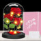 Geschenke für Frauen, Geschenk zum Muttertag - Premium Rose Blume Geschenk, Ewige Rose im Glas Mit Lichter, 3 Rot Rose in Glaskuppel,Valentinstagsgeschenk für Freundin Mama Mutter Großmutter Oma