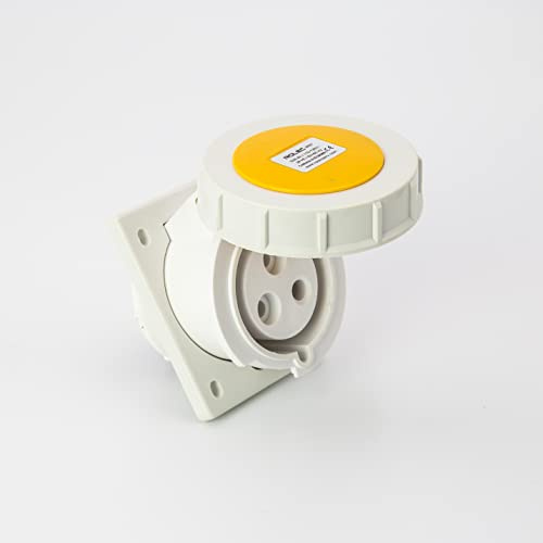 ROLEC 32A 110V ANGLED PANEL MOUNT SOCKET IP67 WATERPROOF