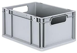 PROREGAL Eurobox NextGen Economy | Griffe offen | HxBxT 22x30x40cm | 20 Liter | Eurobehälter, Transportbox, Transportbehälter, Stapelbehälter