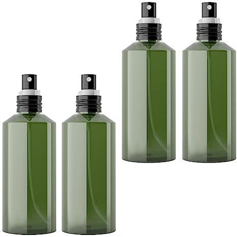 BPZXL 4 Piezas 200ml Verde Recargable Botellas de Spray de Niebla Fina Botella de Spray Vacías Plástico, Para Cabello Plantas Flores Peluqueria Cosméticos