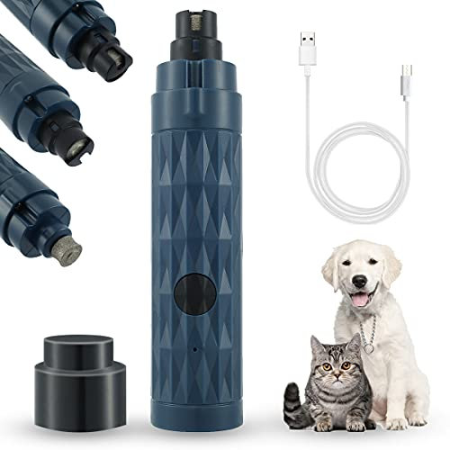 Lime à Ongle Chien, Broyeur à Ongles pour Chien avec Lumières LED, Coupe-Ongles Electrique pour Chien et Chat (Bleu)