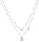 HUKKUN Lock and Key Necklace for Women Sterling Silver Padlock Stacked Layered Necklaces Jewellery Gifts for Women Girls