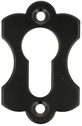 MS Beschläge Schlossrosette Türrosette Antik Optik Möbelrosette Schwarz matt Stahl Schlüsselrosette Zylinderrosette Schlüsselschild Rosette (Profilzylinder)