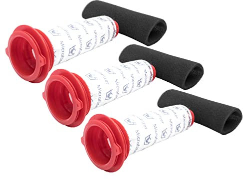 vhbw Lot de 6 filtres compatible avec Bosch Athlet 32.4V BCH75STKGB/01 aspirateur - filtre en mousse, microfiltre