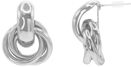 Heideman Ohrringe Ember Damen - aus hochwertigem Edelstahl - silber gold rosegold farbend poliert - Verschnörkelte Ohrstecker für Frauen - Hängend 18mm lang