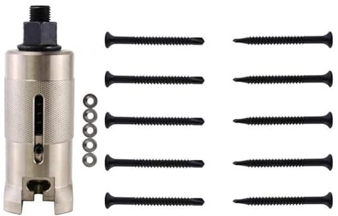 1 estrattore di serrature con 10 viti con 5 guarnizioni, estrattore per cilindro di serratura, forniture per fabbri, strumenti professionali per fabbro (1 estrattore con 10 viti da 4,2 mm con 5