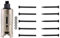 1 estrattore di serrature con 10 viti con 5 guarnizioni, estrattore per cilindro di serratura, forniture per fabbri, strumenti professionali per fabbro (1 estrattore con 10 viti da 4,2 mm con 5