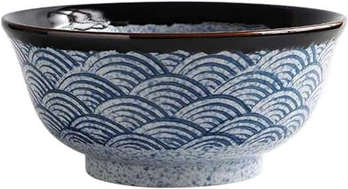 Sea Ripple Ceramic Bowls Große passende Nudelschüsselsuppe Unbreakable Bowls