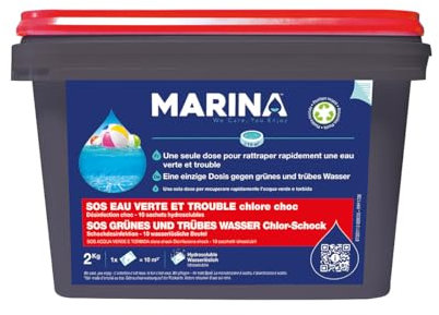 Marina Chlore Choc sachets hydrosolubles SOS Eau Verte et Trouble 2 kg