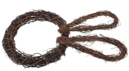 MAGICLULU Weinreben Osterhasen Kranz Hasenförmige Frühlings Weinreben Kranz Dekorationen DIY Rattan Kranz Für Die Haustür Dekoration