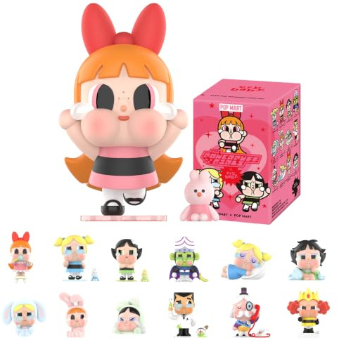 POP MART CRYBABY x Powerpuff Girls Serie de figuras 1 caja 6.35 cm Detalles articulados Diseño premium de regalos para mujeres Figura de acción de juguete de arte coleccionable favorita de los fans