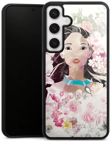 DeinDesign Gallery Case kompatibel mit Samsung Galaxy S24 + Handyhülle 9H Gehärtetes Glas Rückseite Hülle Pocahontas Disney Offizielles Lizenzprodukt