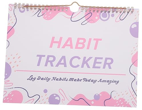 STOBOK Englischer Gewohnheitstracker Ohne Datum Monatlicher Planer Habit-tracker Minimalistisches Design Für Zielverwirklichung Und Selbstdisziplin