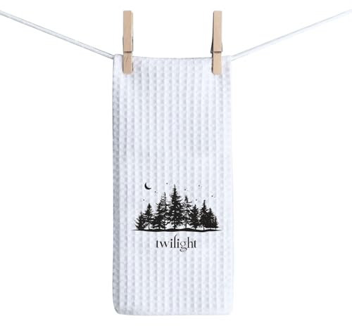 BAUNA Twilight inspiriertes Küchentuch, Vampir-Film, Geschirrtuch, Stadt der Gabeln, Geschirrtuch, Vampirliebhaber, Küchendekoration (Twilight Towel)