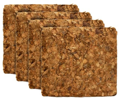 Terra Discount Kokos-Mulchchips - EIN Block sind ca. 5 Kg und ergeben 55 Liter Substrat als Blumenerde, Kokoserde für Pflanzen, Beetabdeckung als Alternative zur Pinie oder als Tier-Einstreu (1)