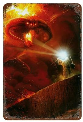 PAUSUDJEIL Filmposter Herr der Ringe, Wanddekoration, Kunst, Metallblechposter, moderne Heimdekoration, Kunst, Metallposter, Hausbar, Laden, Dekorationen, Vintage-Schild, Geschenk, 30 x 20 cm