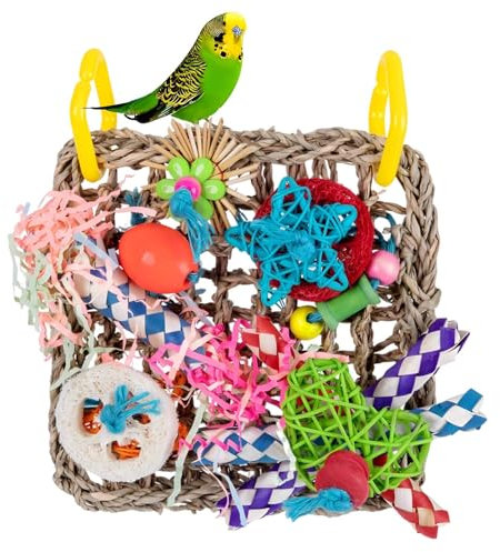 SRTSTR Wellensittich Spielzeug Vogelspielzeug Papageienspielzeug Nymphensittich Spielzeug Papagei Kauspielzeug Vogelspielzeug für Agaporniden, Alle Papageien & Vogel