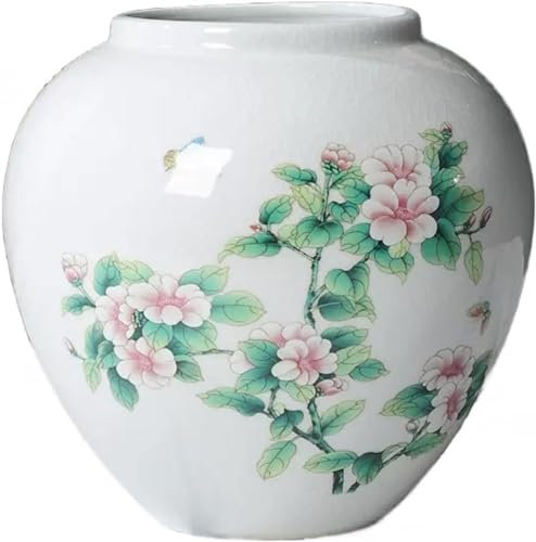 Vase, Küchenzeile, Keramik, Ornament, Dekoration, Blumenarrangement, Wohnzimmer, Esstisch, Schreibtisch, Hotel, Geschäft (Eine Farbe, 21 X 22 cm)