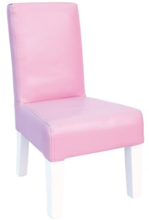 Generisch Kleiner Kinderstuhl rosa weiß Kunstleder Holz
