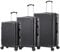 yonsly® Koffer Set 3 Teilig, Reisekoffer Trolley, Hartschalenkoffer Suitcase, Handgepäck Gepäck-Sets mit 4 Rollen, Passwortsperre, Hartschale, M(20″), L(24″) und XL(28″), Schwarz