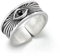 SDEWFFWSA Retro-antiker Ring mit dem Auge der Vorsehung für Herren, silberfarben, Punk- und Gothic-Stil, verstellbar, offener Ring, Legierung, Unisex-Schmuck, Zubehör, Geschenk, größenverstellbar, r1