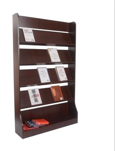 LICONG-2020 Porte-journaux sur Pied Porte-revues sur Pied Présentoir d'information en Bois Rangement de publicité Porte-journaux au Sol Porte-revues sur Pied(Moyen)