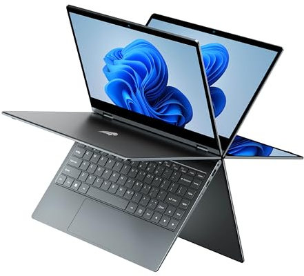 BMAX 2 in 1 Notebook Intel N150 Quad Core 14 Pollici 16GB RAM 512GB SSD Computer Portatile Touch Screen Tastiera Retroilluminata 1920×1080 Type C, USB 3,2, BT5.0 Film per Tastiera Italiana