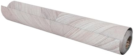 HOMSFOU Vinyl Flooring Roll Self-adhesive PVC Floor Sticker Planks Removable Peel and Stick Wood Grain Decal for Kitchen Living Bedroom