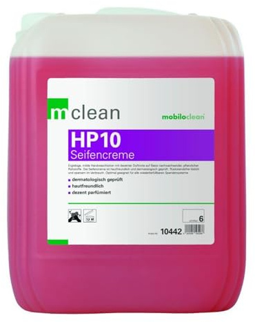 CleanClub HP10 Seifencreme 5 L Kanister – Milde Flüssigseife für gründliche Handreinigung – Hautfreundliche Handseife mit dezentem Rosenduft, dermatologisch geprüft