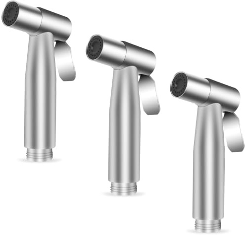 3Pcs Hand Held Bidet Sprayer,Stainless Steel Toilet Bidet Sprayer with Adjustable Water Flow, Bidet Shower Head for Enhanced Personal Hygiene, Bidet Attachment for Toilet