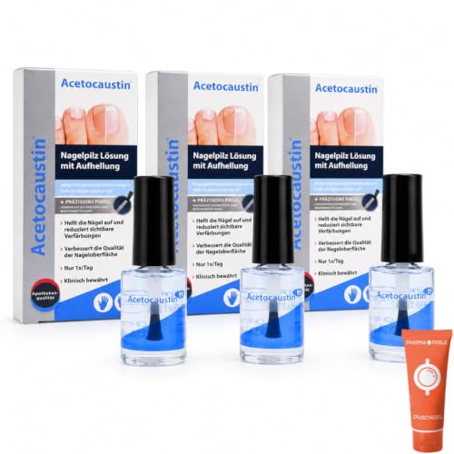 Nagelpilz Lösung 9 ml, mit Pharma Perle Duschgel (3x) | Nagelpilz Lösung mit Aufhellung, Präzisionspinsel, mit Duschgel