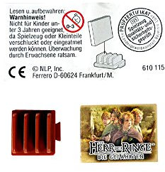 Kinder Überraschung Herr der Ringe mit Zettel (Comic Büchlein)