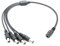 Pasow DC Power Y Splitter Cable 5.5x2.1mm Female 1 to 4 Male Plug for CCTV Camera (1 to 4)