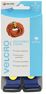 VELCRO Brand Correas ajustables 25mm x 92cm x 2 Azul