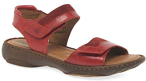 Josef Seibel Debra 19 Womens Leather Sandals 3/36 Red Combi