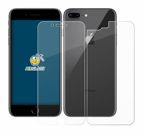 BROTECT Schutzglas für Apple iPhone 8 Plus (Display+Rückseite) Schutzfolie Panzer Folie Glas Displayschutz Made in Germany [ 9H, Anti-Fingerprint]