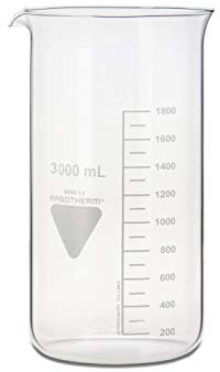 RASOTHERM Becherglas hohe Form mit Ausguss, (Boro 3.3), 3000 ml, 1 Stück (1er Pack)