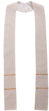 BLESSUME Kirche Pastor Mass Stole (Weiß)
